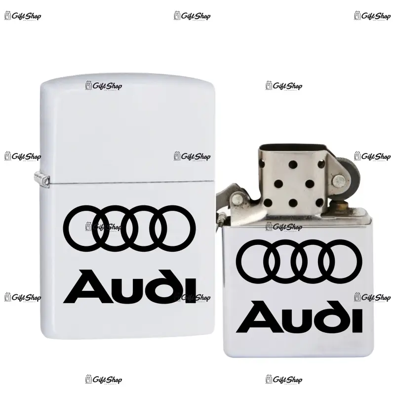 Audi, bricheta metalica gravata laser cu mesaj model 2